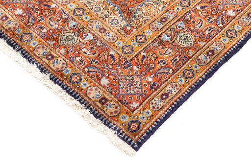 Central medallion detail of 2020s Moud rug from Iran / Persia