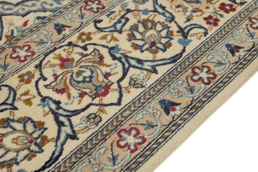 Central medallion detail of New Nain rug from Iran / Persia