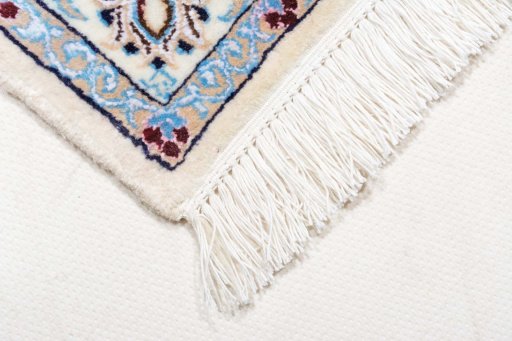 Full view of New Nain rug from Iran / Persia, 266 × 211 cm in Red tones