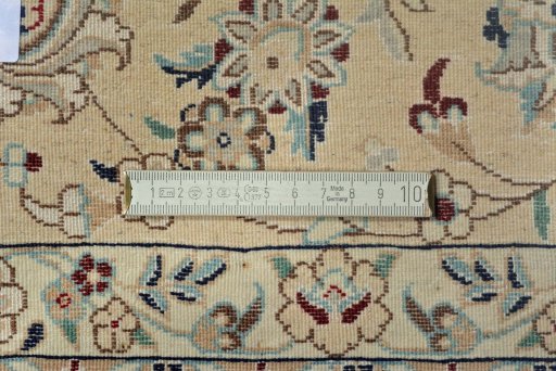 Full view of New Nain rug from Iran / Persia, 236 × 153 cm in Red tones