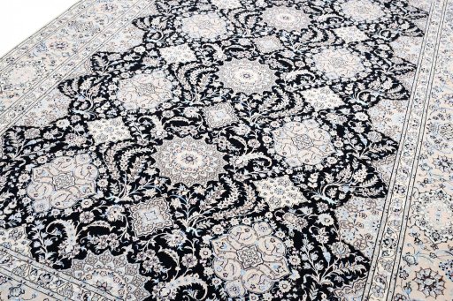 Central medallion detail of New Nain rug from Iran / Persia