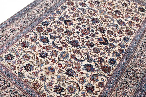 Central medallion detail of 1930s Nain rug from Iran / Persia