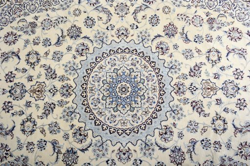 Central medallion detail of New Nain rug from Iran / Persia