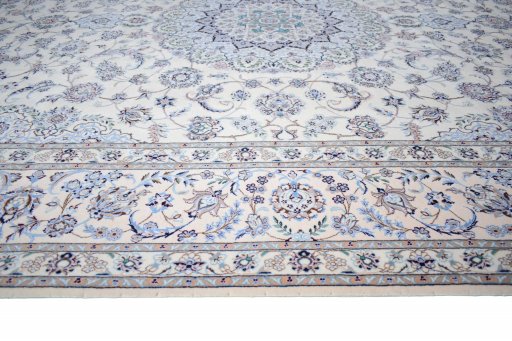 Surface texture of New Nain rug with natural Cork and intricate pattern