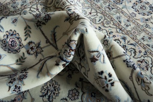 Surface texture of New Nain rug with natural Cork and intricate pattern