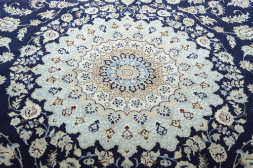 Central medallion detail of New Nain rug from Iran / Persia