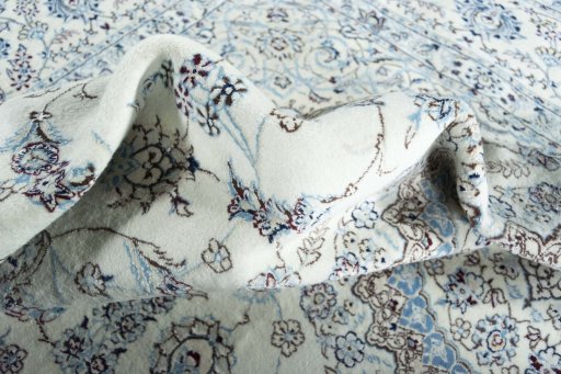 Surface texture of New Nain rug with natural Cork and intricate pattern