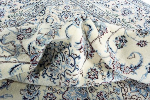 Surface texture of New Nain rug with natural Cork and intricate pattern