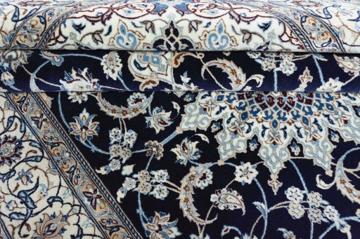 Surface texture of New Nain rug with natural Cork and intricate pattern