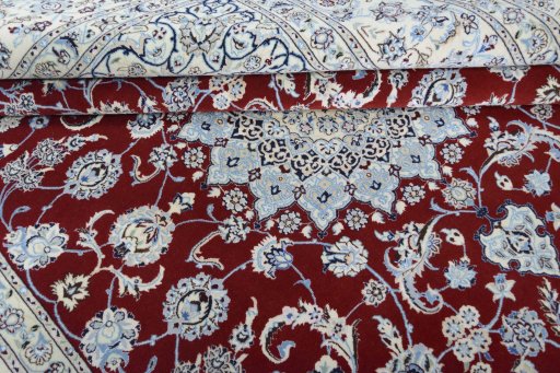 Surface texture of New Nain rug with natural Cork and intricate pattern