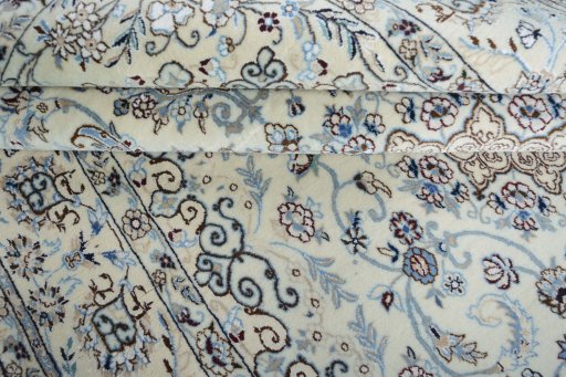 Surface texture of New Nain rug with natural Cork and intricate pattern