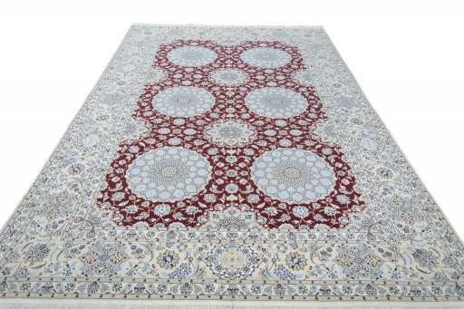 Surface texture of New Nain rug with natural Cork and intricate pattern