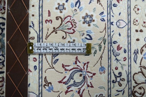 Central medallion detail of New Nain rug from Iran / Persia