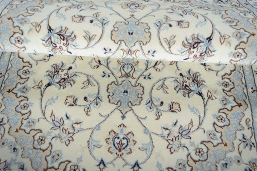 Surface texture of New Nain rug with natural Cork and intricate pattern