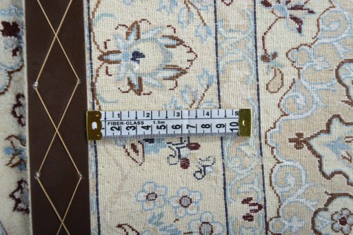 Central medallion detail of New Nain rug from Iran / Persia