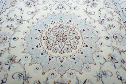 Central medallion detail of New Nain rug from Iran / Persia