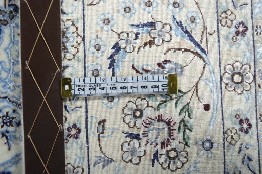 Central medallion detail of New Nain rug from Iran / Persia