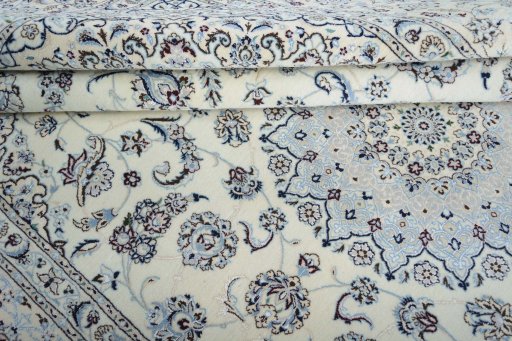 Surface texture of New Nain rug with natural Cork and intricate pattern