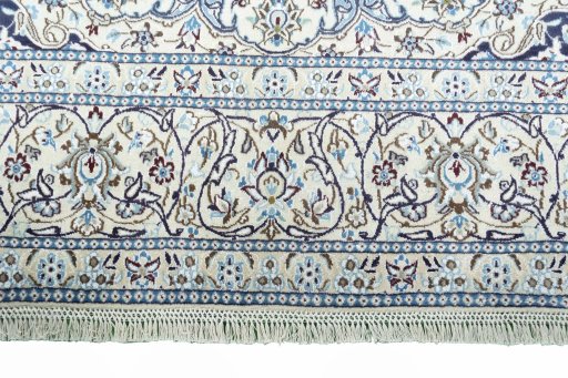 Full view of 2000s Nain rug from Iran / Persia, 352 × 250 cm in Beige tones
