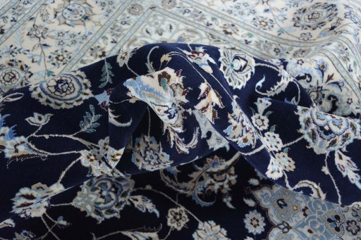 Surface texture of New Nain rug with natural Cork and intricate pattern