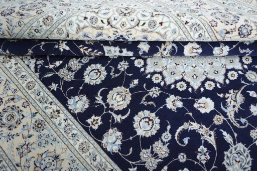 Surface texture of New Nain rug with natural Cork and intricate pattern