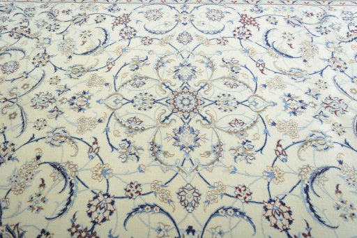 Central medallion detail of New Nain rug from Iran / Persia