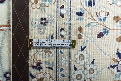 Central medallion detail of New Nain rug from Iran / Persia