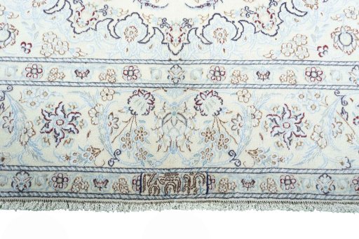 Full view of New Nain rug from Iran / Persia, 300 × 205 cm in Beige tones