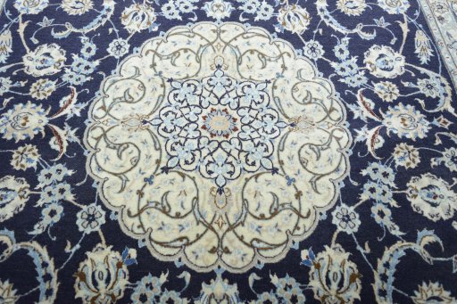 Central medallion detail of New Nain rug from Iran / Persia