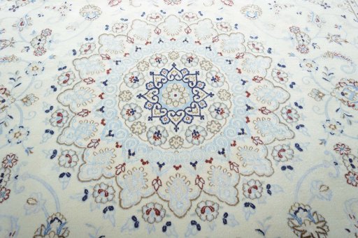 Central medallion detail of New Nain rug from Iran / Persia