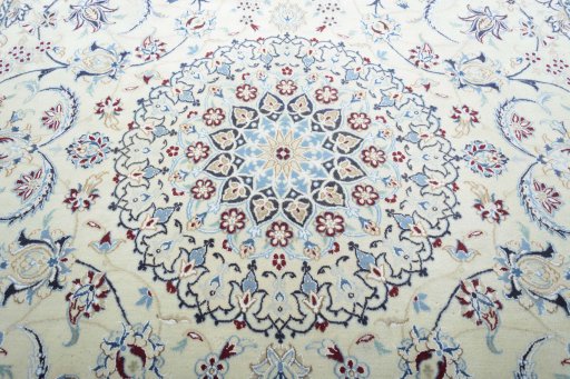 Central medallion detail of New Nain rug from Iran / Persia