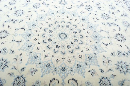 Central medallion detail of New Nain rug from Iran / Persia
