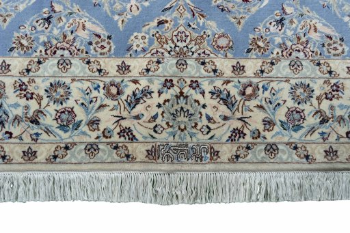 Central medallion detail of New Nain rug from Iran / Persia