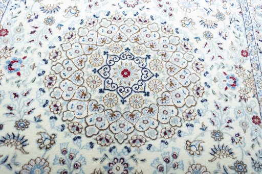 Central medallion detail of New Nain rug from Iran / Persia