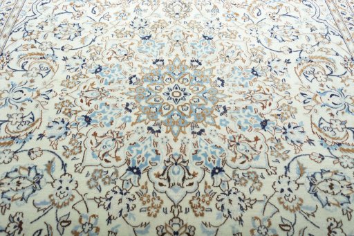 Central medallion detail of New Nain rug from Iran / Persia