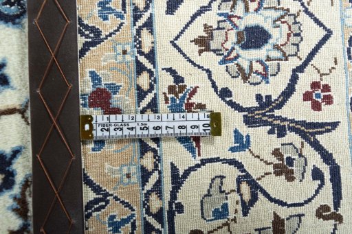 Central medallion detail of New Nain rug from Iran / Persia