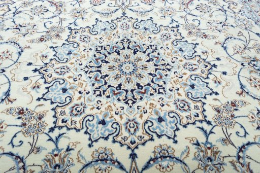 Central medallion detail of New Nain rug from Iran / Persia