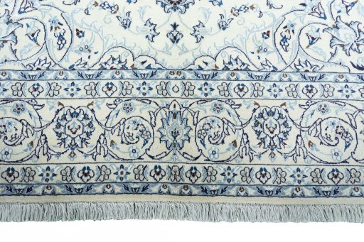 Central medallion detail of New Nain rug from Iran / Persia