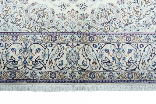 Full view of New Nain rug from Iran / Persia, 310 × 200 cm in Beige tones