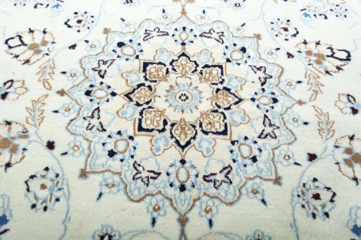 Central medallion detail of New Nain rug from Iran / Persia