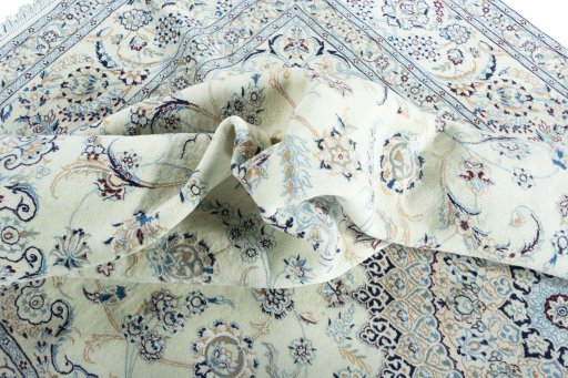 Surface texture of New Nain rug with natural Cork and intricate pattern