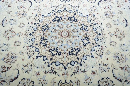 Central medallion detail of New Nain rug from Iran / Persia
