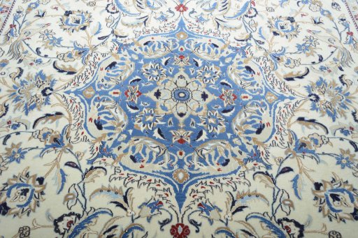 Central medallion detail of New Nain rug from Iran / Persia