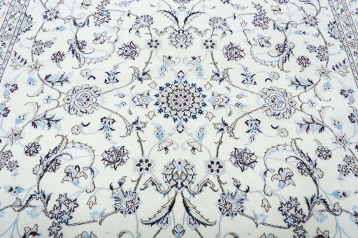 Central medallion detail of New Nain rug from Iran / Persia