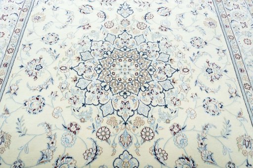 Central medallion detail of New Nain rug from Iran / Persia