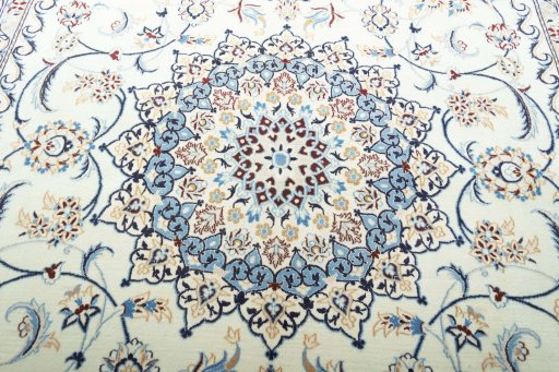 Central medallion detail of New Nain rug from Iran / Persia