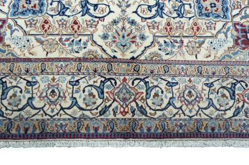 Full view of 2000s Nain rug from Iran / Persia, 310 × 204 cm in Red tones