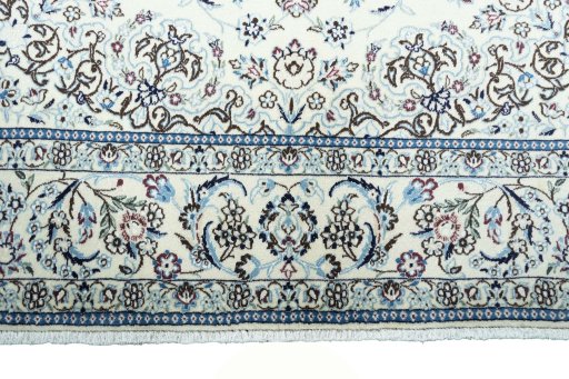 Full view of New Nain rug from Iran / Persia, 310 × 200 cm in Beige tones