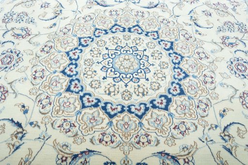Central medallion detail of New Nain rug from Iran / Persia