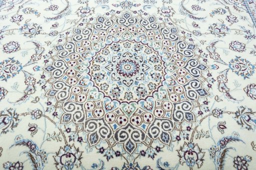 Central medallion detail of New Nain rug from Iran / Persia